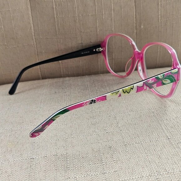 Vera Bradley Women Eyeglasses Sunglasses Frame Big Face Glasses Black/Pink - Picture 4 of 12